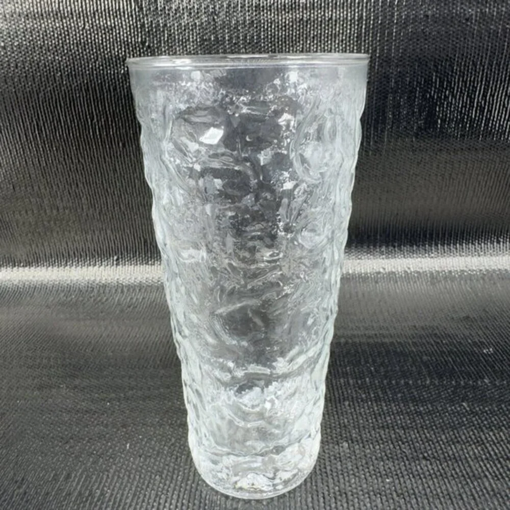 Anchor Hocking Milano Clear Highball Tumbler‎ Set 2 Glasses Cups Tumblers VTG